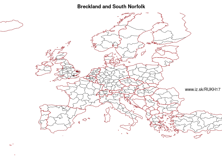 map of Breckland and South Norfolk UKH17
