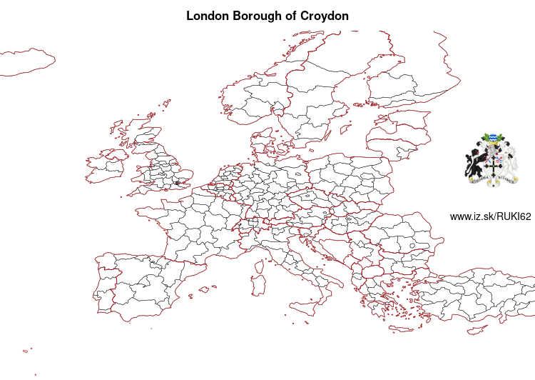 map of London Borough of Croydon UKI62