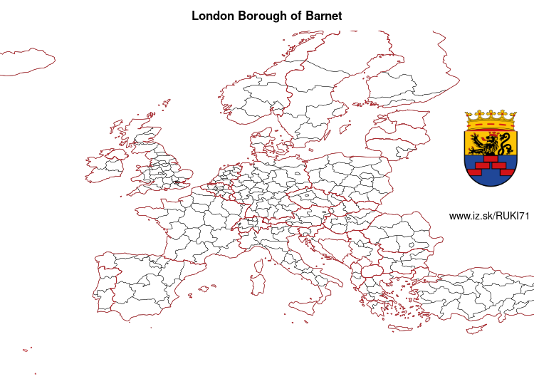 map of London Borough of Barnet UKI71