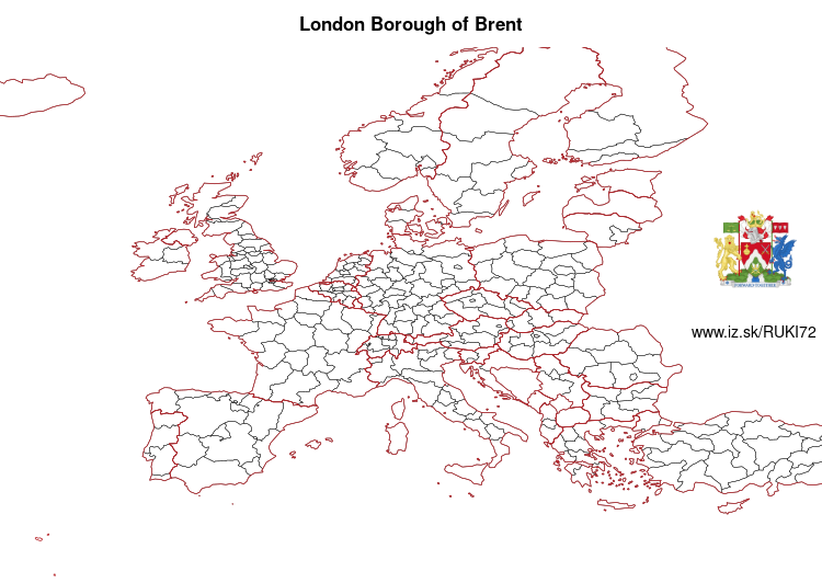 map of London Borough of Brent UKI72