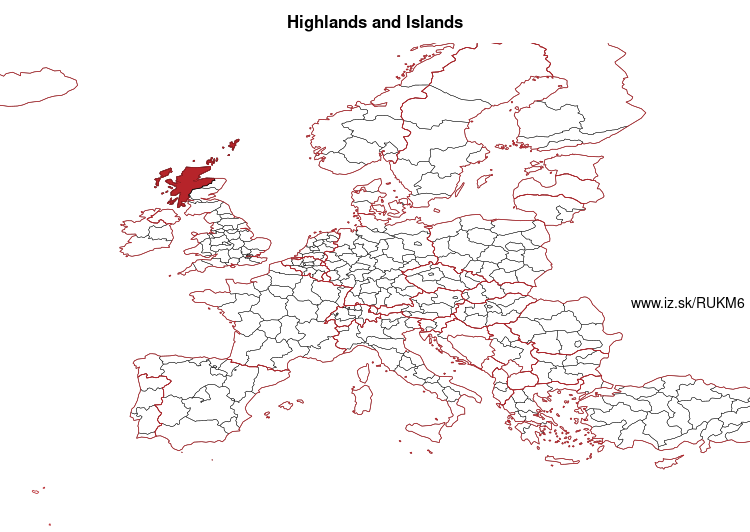 map of Highlands and Islands UKM6