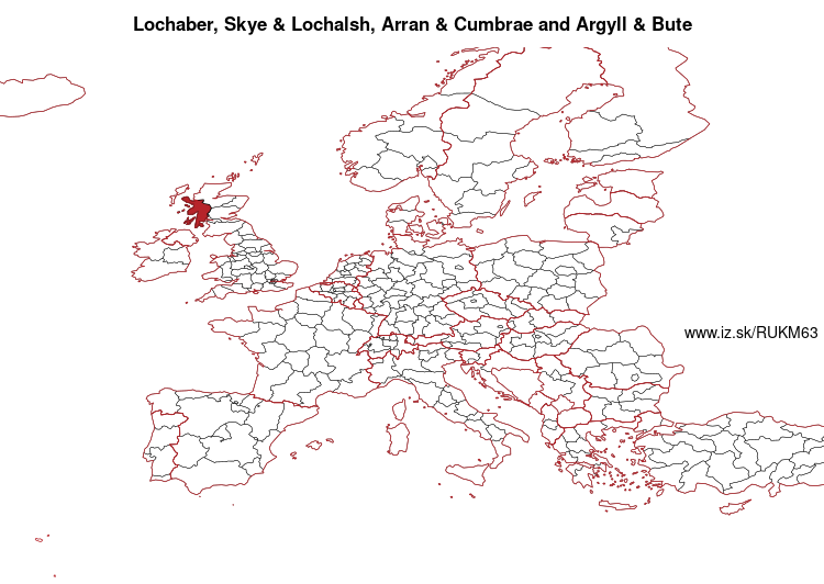 map of Lochaber, Skye & Lochalsh, Arran & Cumbrae and Argyll & Bute UKM63