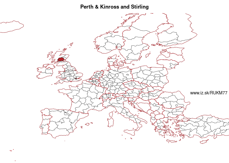 map of Perth & Kinross and Stirling UKM77