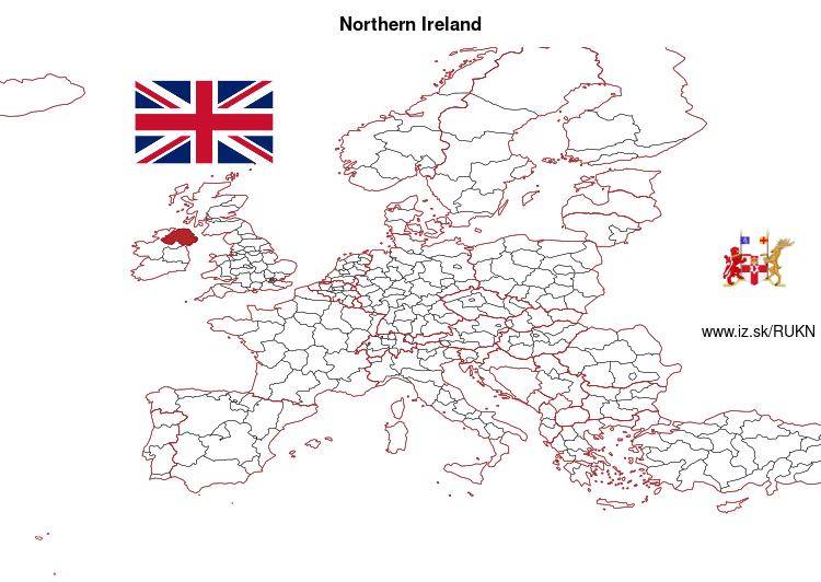map of Northern Ireland UKN