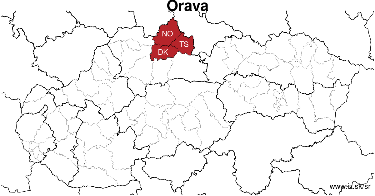 map of region Orava