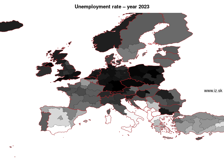 map unemployment rate in nuts 1