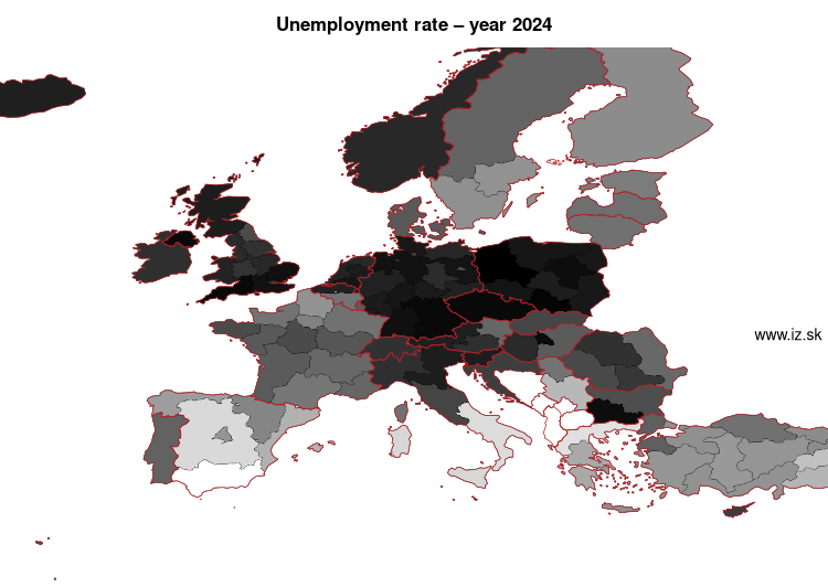 map unemployment rate in nuts 1