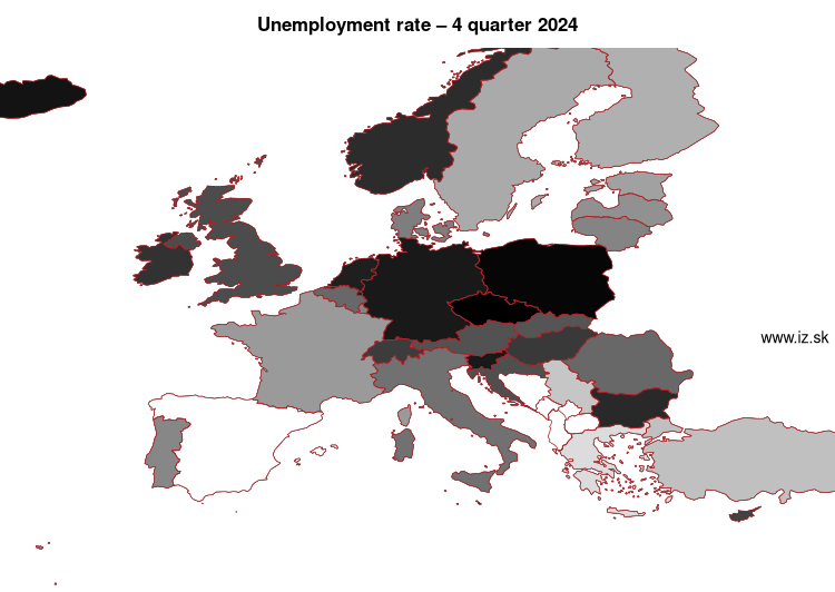 map unemployment rate in nuts 0