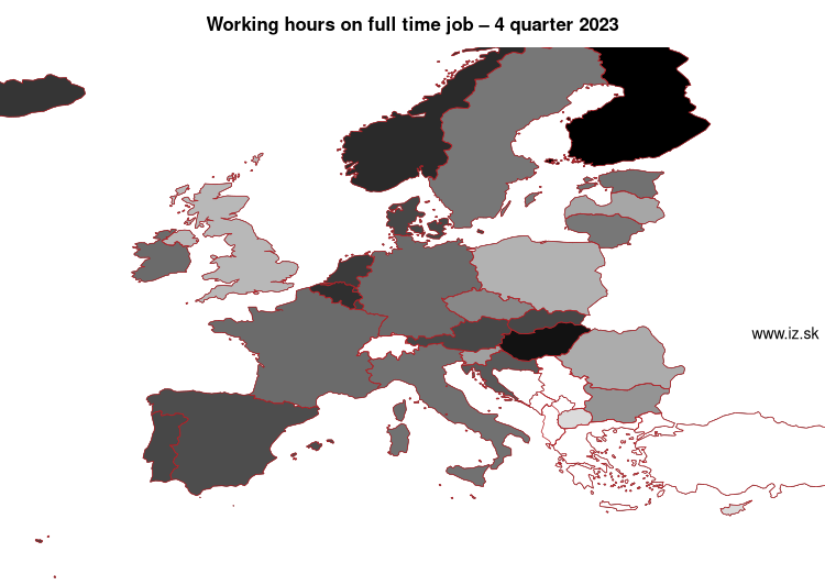 map working hours on full time job in nuts 0
