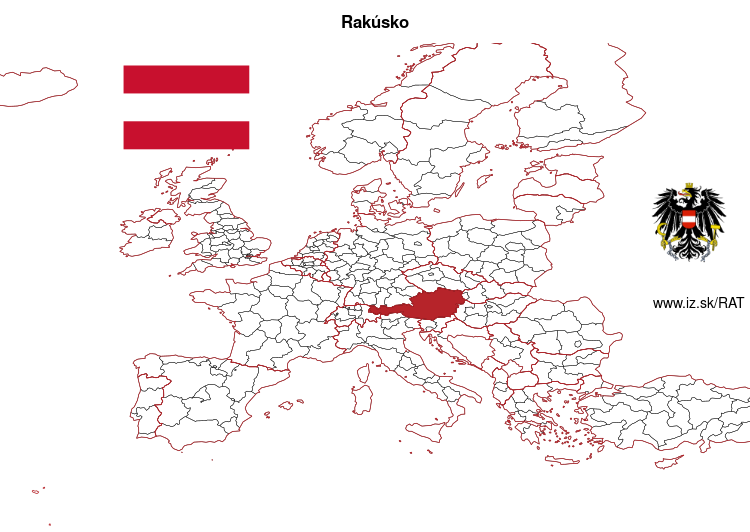 mapka Rakúsko AT
