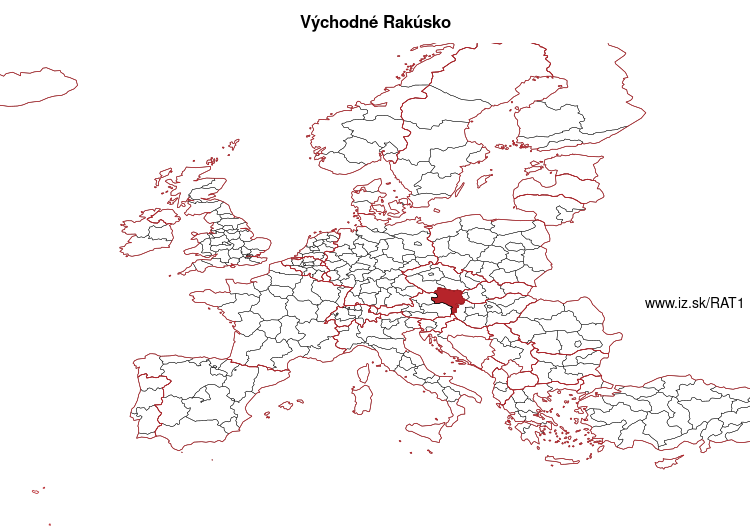 mapka Východné Rakúsko AT1