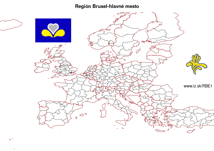 mapka Región Brusel-hlavné mesto BE1