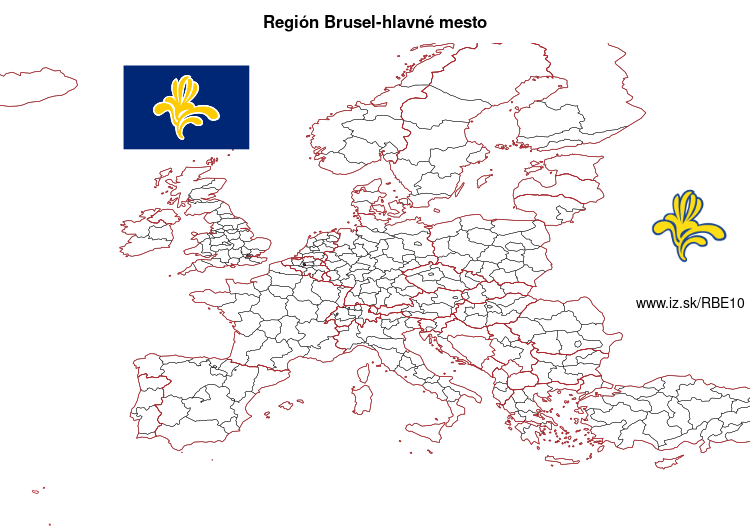 mapka Región Brusel-hlavné mesto BE10