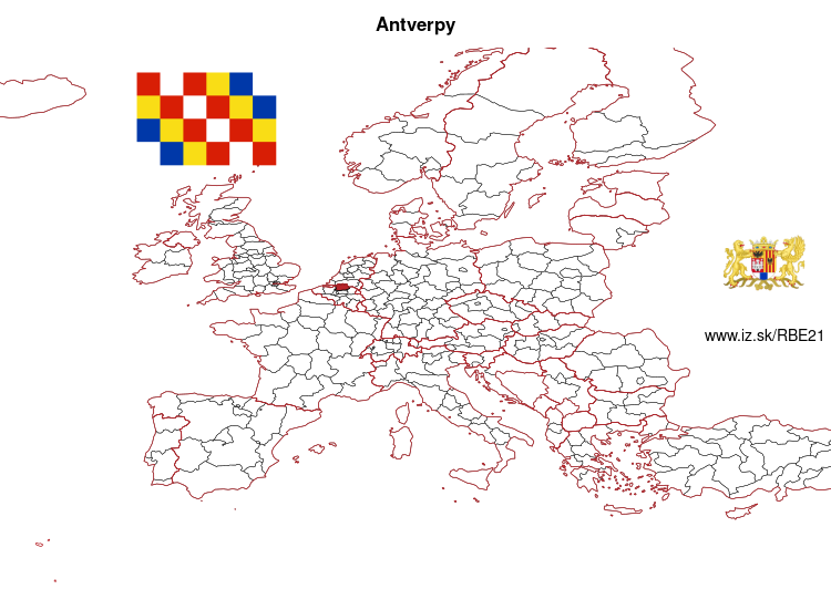 mapka Antverpy BE21