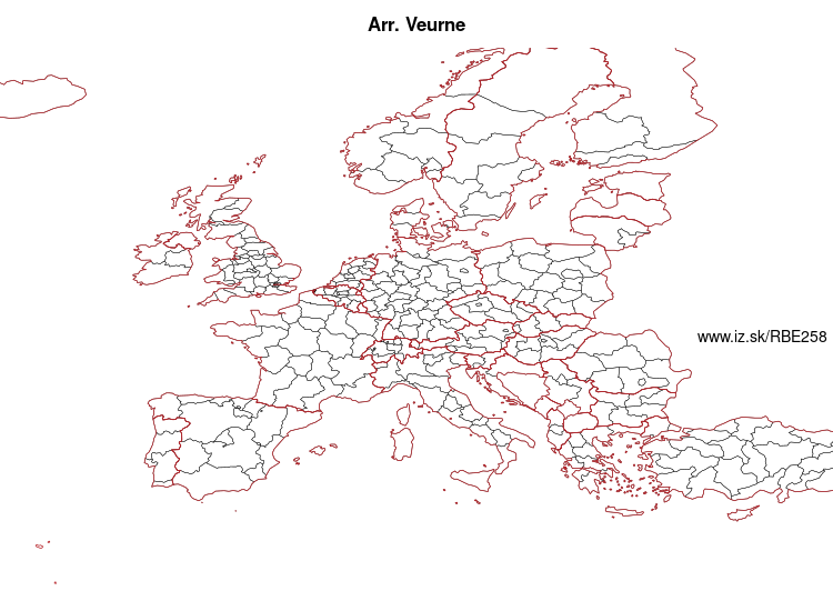 mapka Arr. Veurne BE258