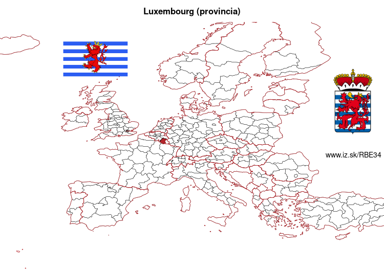 mapka Luxembourg (provincia) BE34