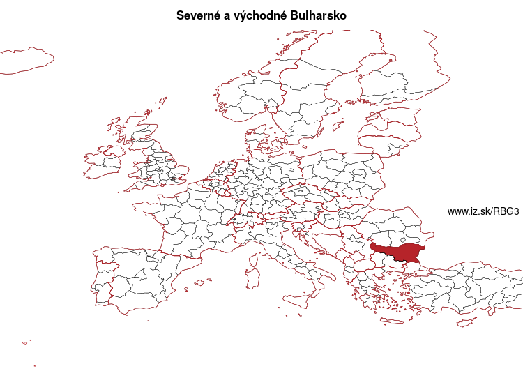 mapka Severné a východné Bulharsko BG3