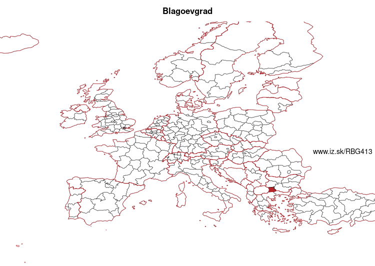 mapka Blagoevgrad BG413