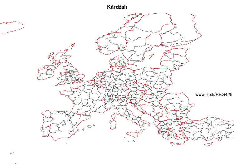 mapka Kărdžali BG425