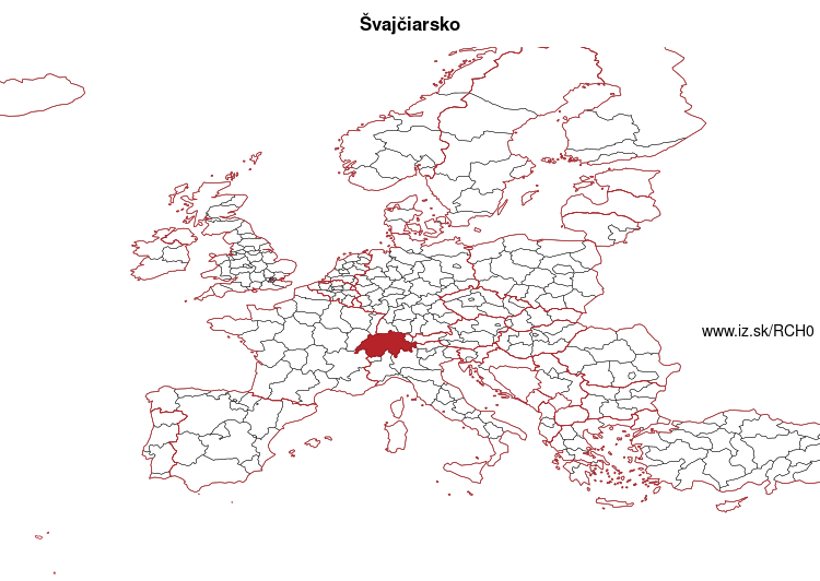 mapka Švajčiarsko CH0