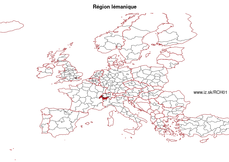 mapka Région lémanique CH01