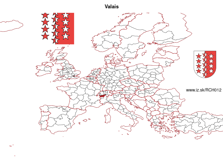 mapka Valais CH012