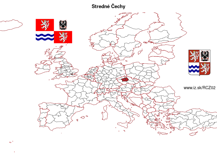 mapka Stredné Čechy CZ02
