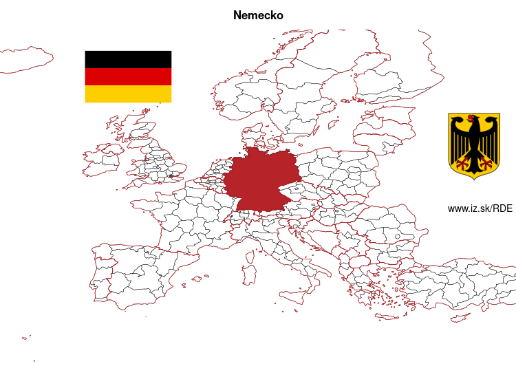 mapka Nemecko DE