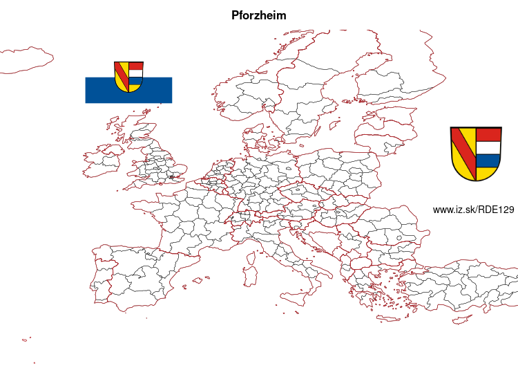 mapka Pforzheim DE129