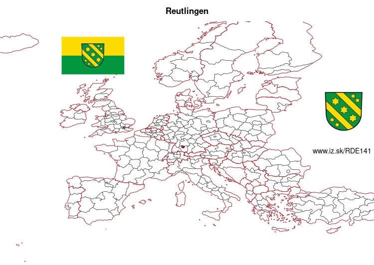 mapka Reutlingen DE141