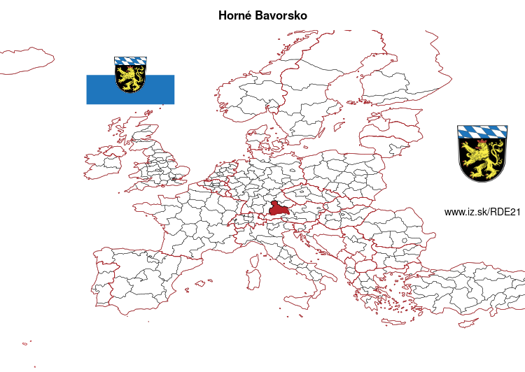 mapka Horné Bavorsko DE21