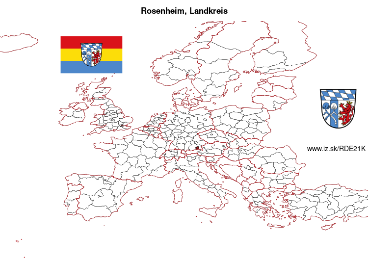 mapka Rosenheim, Landkreis DE21K