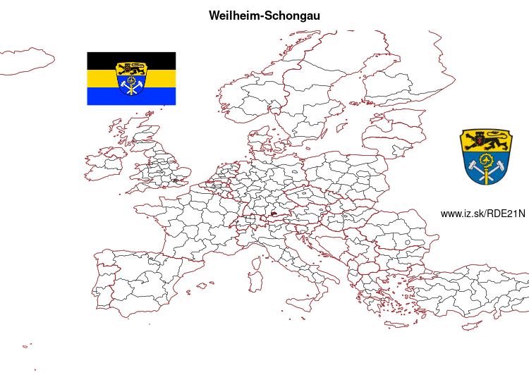 mapka Weilheim-Schongau DE21N