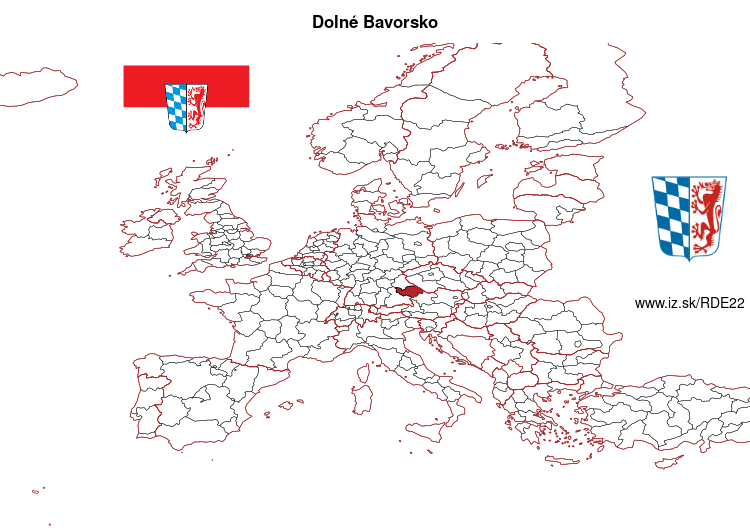 mapka Dolné Bavorsko DE22
