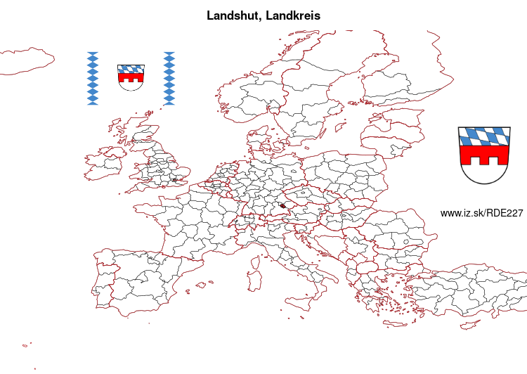 mapka Landshut, Landkreis DE227