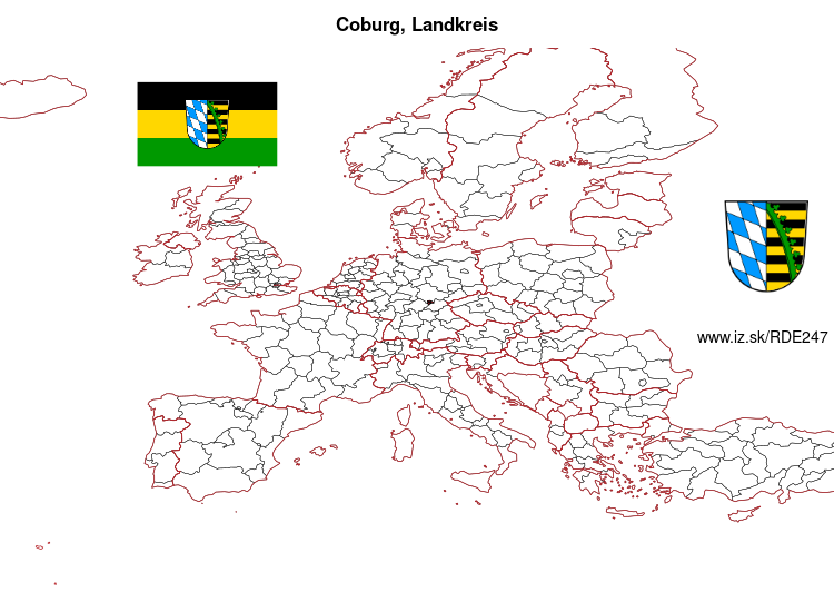 mapka Coburg, Landkreis DE247