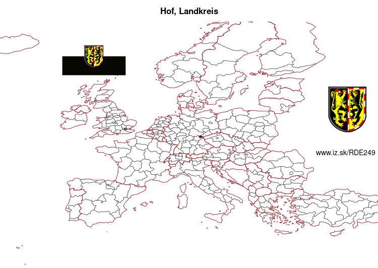 mapka Hof, Landkreis DE249