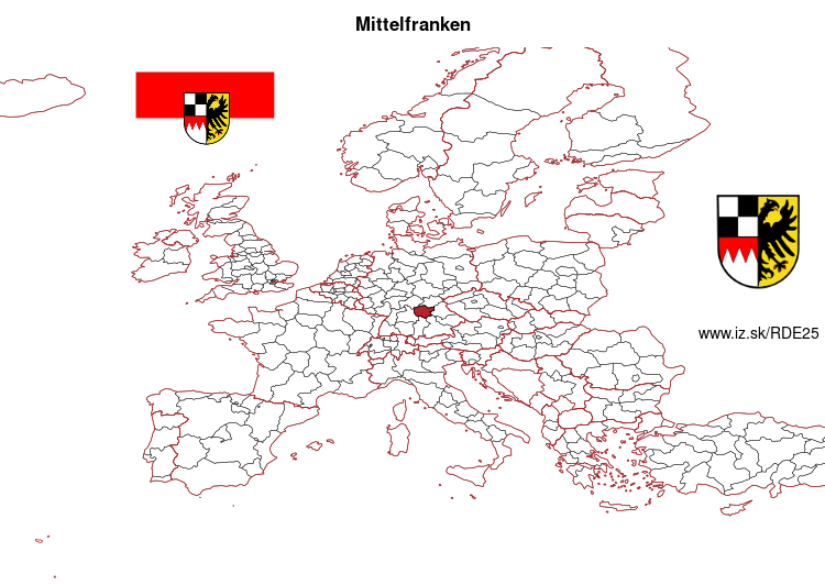 mapka Mittelfranken DE25