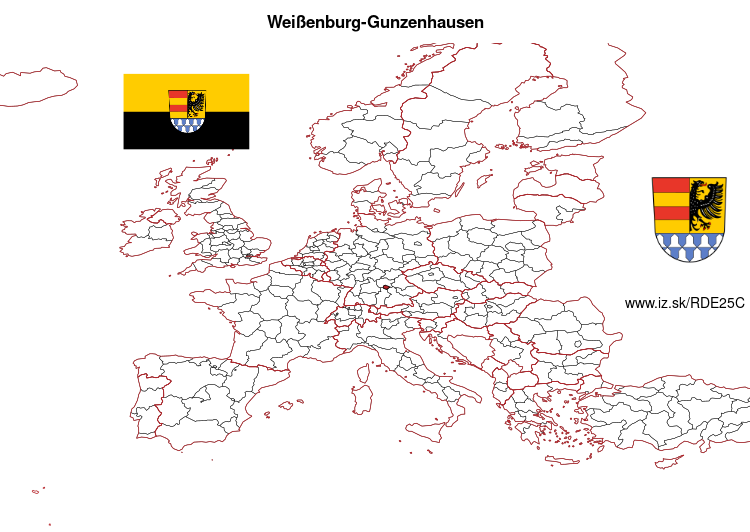 mapka Weißenburg-Gunzenhausen DE25C