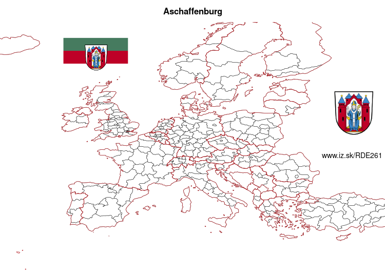 mapka Aschaffenburg DE261