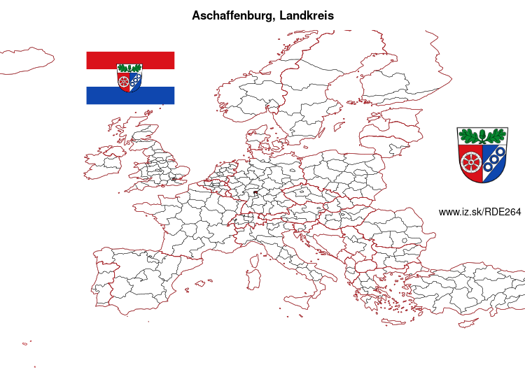 mapka Aschaffenburg, Landkreis DE264