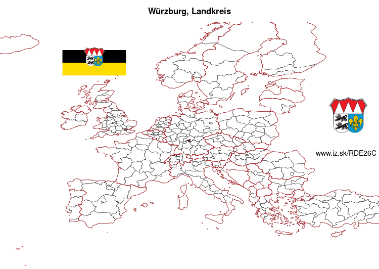 mapka Würzburg, Landkreis DE26C
