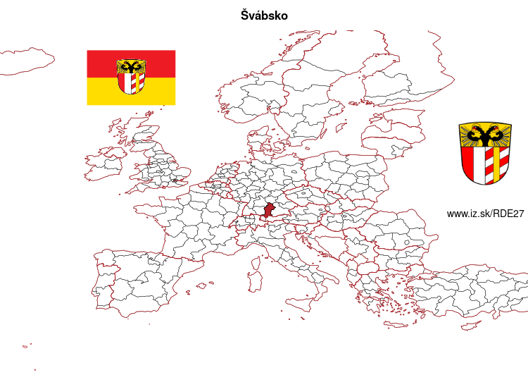 mapka Švábsko DE27