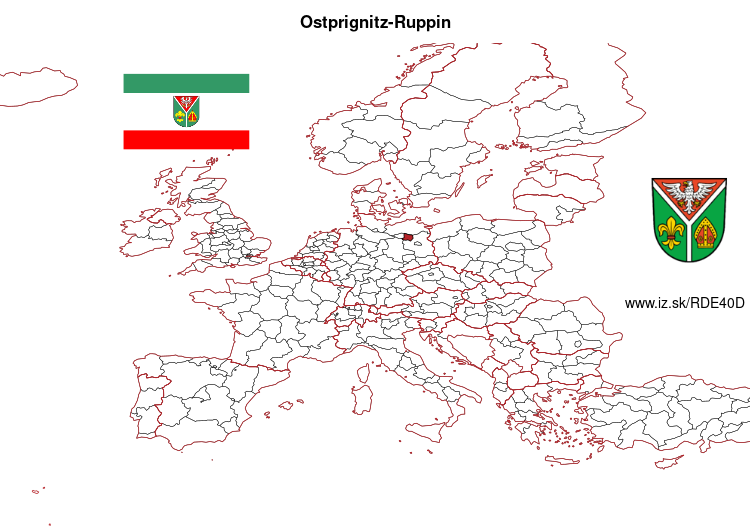 mapka Ostprignitz-Ruppin DE40D