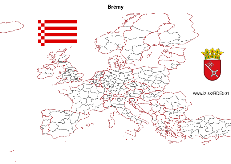 mapka Brémy DE501