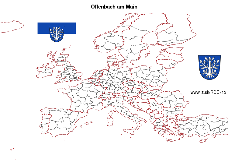 mapka Offenbach am Main DE713