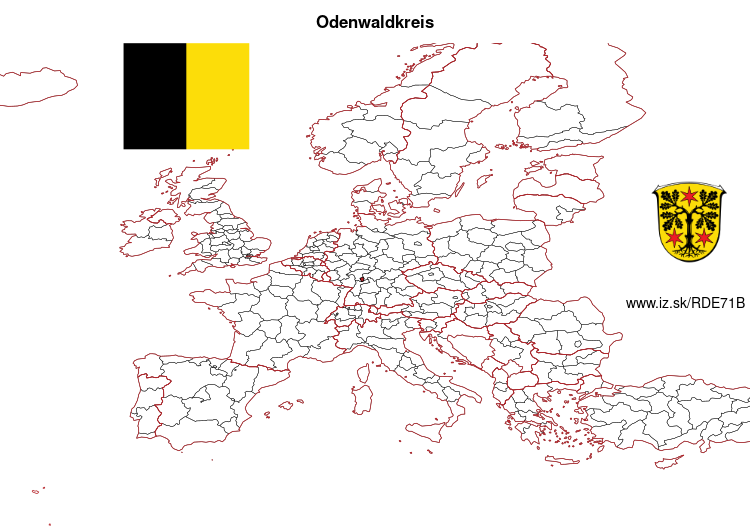 mapka Odenwaldkreis DE71B