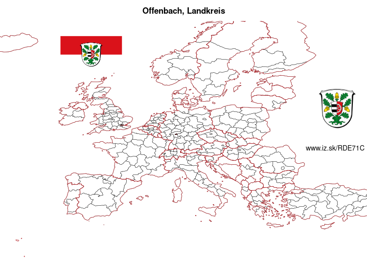 mapka Offenbach, Landkreis DE71C