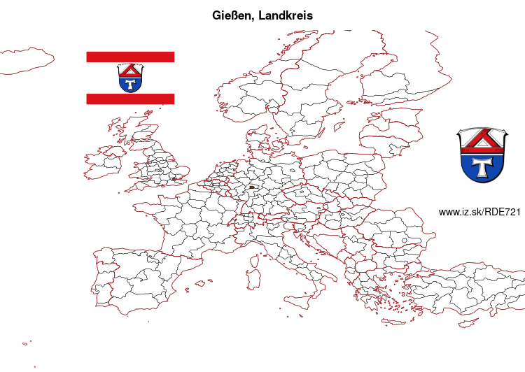 mapka Gießen, Landkreis DE721