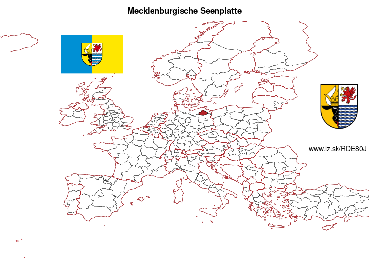 mapka Mecklenburgische Seenplatte DE80J